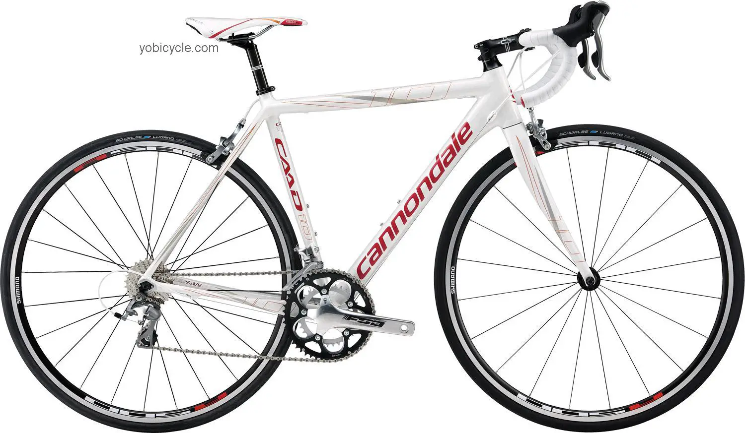 Cannondale  CAAD10 Womens 6 Tiagra Technical data and specifications
