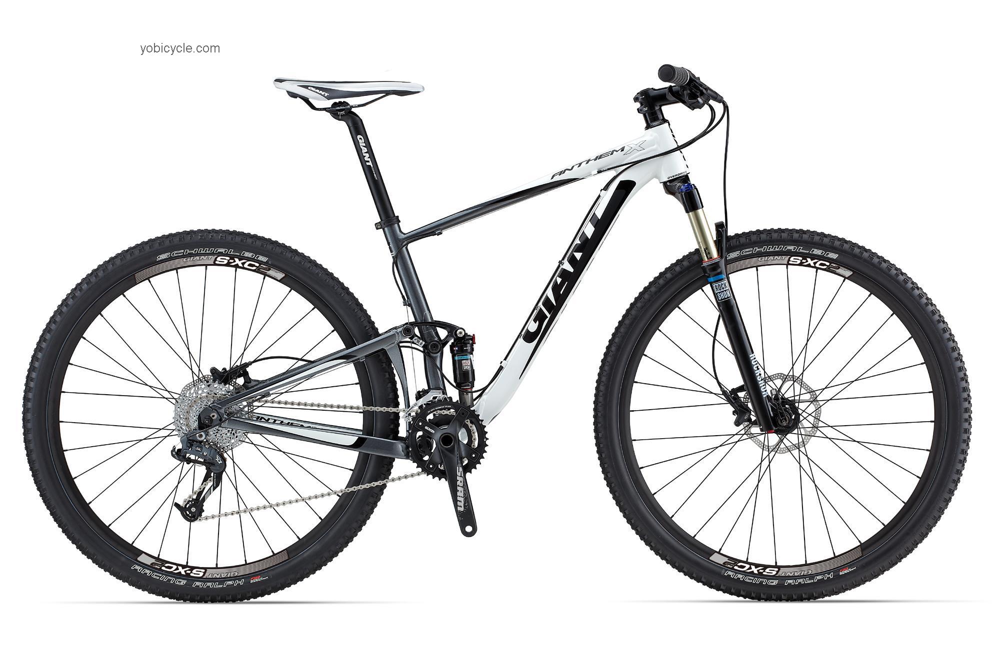 Giant Anthem X 29er 2 2013 comparison online with competitors