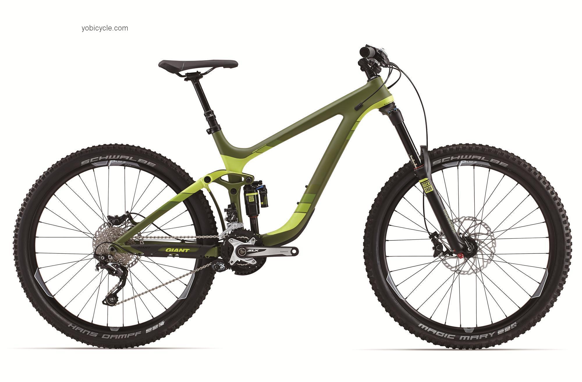 Giant  Reign Advanced 27.5 1 Technical data and specifications