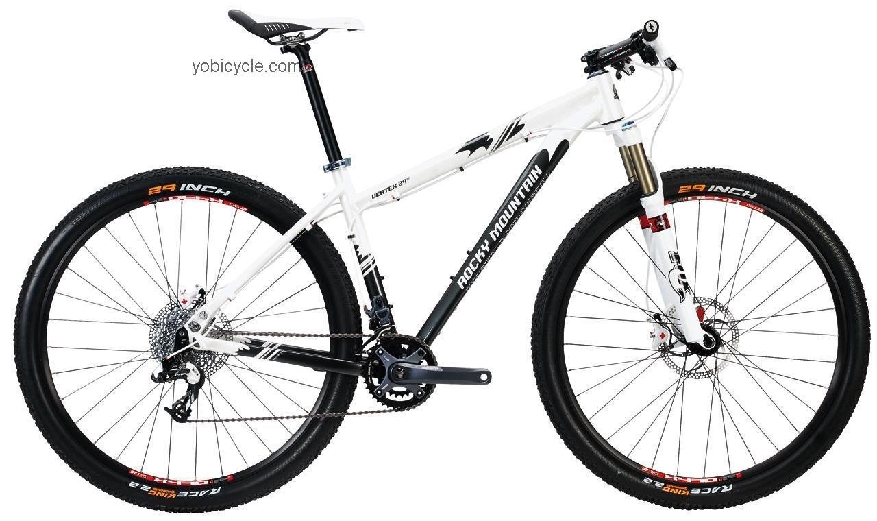 Rocky Mountain Vertex 29 SE 2011 comparison online with competitors